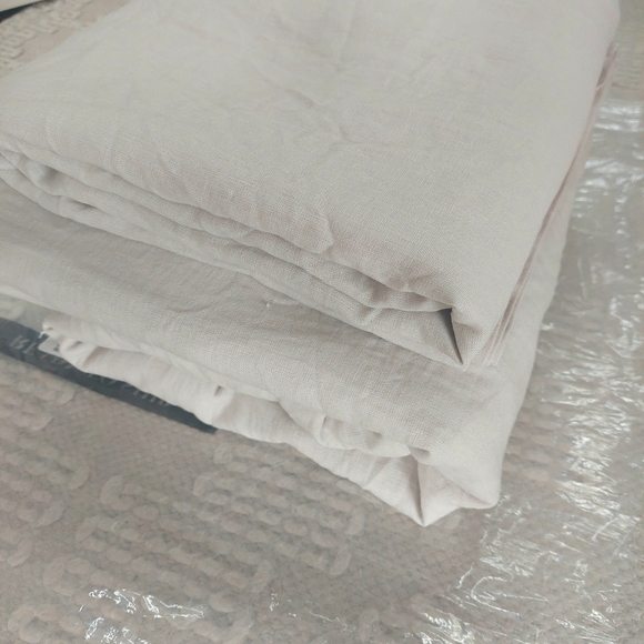 Quince 100% Linen Sand Fitted Sheet & 2 Pillowcases! King (520) - Picture 6 of 10